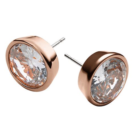 michael kors brilliance rose gold plated crystal stud earrings|Michael Kors citrine earrings.